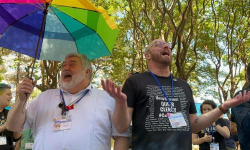 United Methodist delegates repeal their church’s ban on its clergy celebrating same-sex marriages