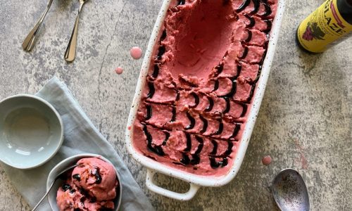 Summer treats: Make this Strawberry Cardamom Frozen Yogurt with Balsamic Swirl