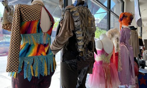 In new Grand Ave window displays, 30 years of festive Circus Juventas costumes