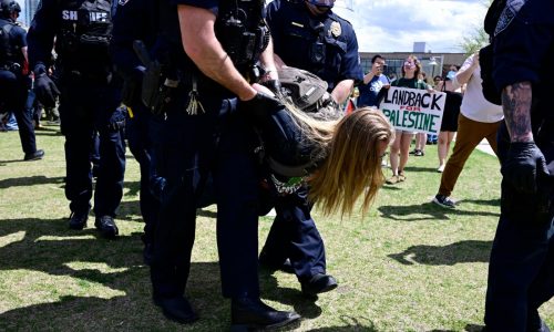 Analysis: Trump lurches into vacuum created by Biden’s days of silence on campus protests