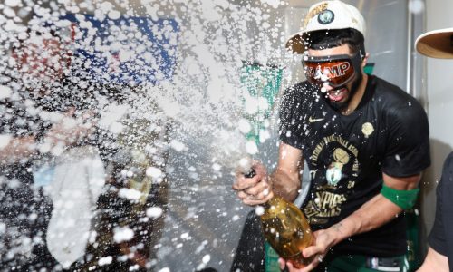 Cigars, champagne and ski goggles: Inside the Celtics’ unforgettable locker-room celebration