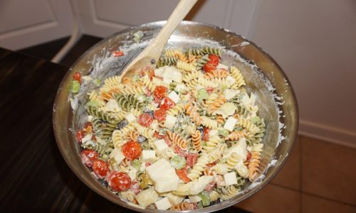 Grandma’s pasta salad recipe is a summer backyard bbq tradition