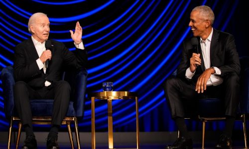 FACT FOCUS: Biden’s pause as he left a star-studded LA fundraiser becomes a target for opponents