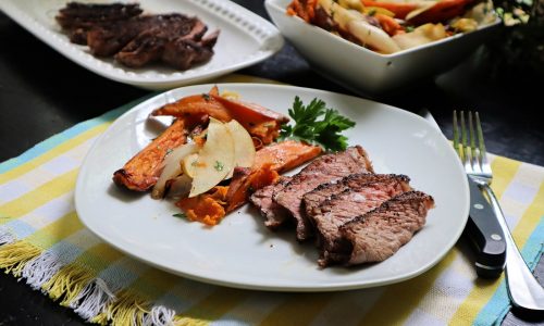 Gretchen’s table: Coffee-rubbed steaks for just two are worth celebrating