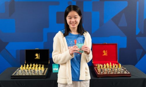 Alice Lee, a 14-year-old North Oaks chess master, demonstrates discipline in the game of high strategy