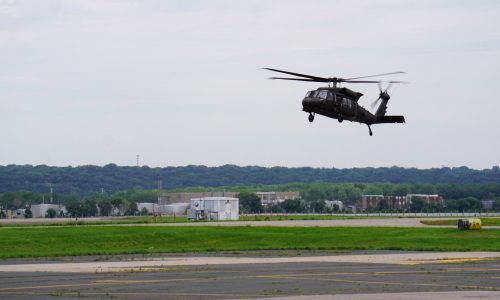 Gov. Tim Walz, U.S. Sen. Amy Klobuchar survey southern Minnesota flood damage from air