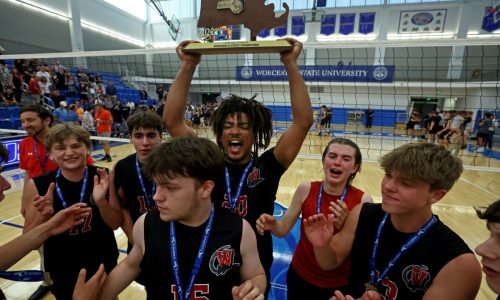 Westfield rallies from two-set deficit to defeat Wayland for Div. 2 state volleyball title