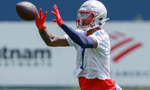 Patriots minicamp Day 3: Ja’Lynn Polk, Kayshon Boutte lift offense in final spring practice