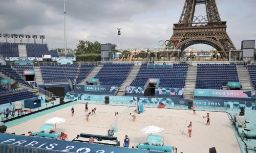 Eiffel Tower stadium wows Olympic beach volleyball players: ‘I got goosebumps’