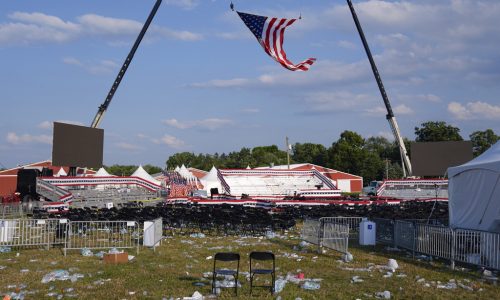 At the Trump rally, it was evening sun, songs and blue sky. Then came bullets, screams and blood