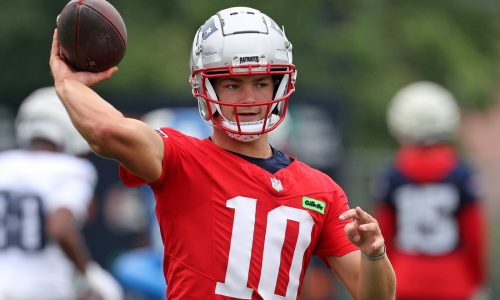 Everything Drake Maye did in his first Patriots training camp practice