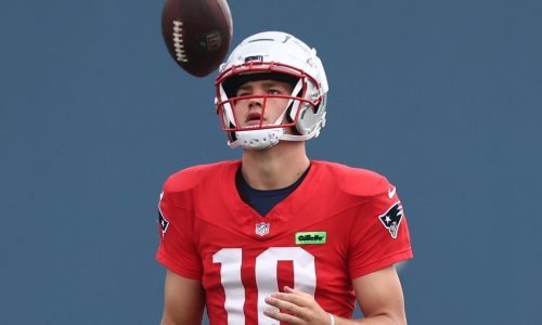 Drake Maye watch: Patriots rookie QB struggles again in second day in pads