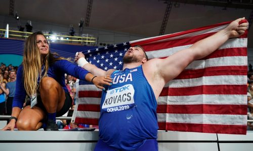 Chasing Olympic gold in the shot put becomes a family mission for Joe and Ashley Kovacs