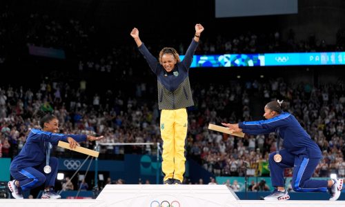 The final image of Simone Biles at the Olympics was a symbol of joy — and where the sport is going