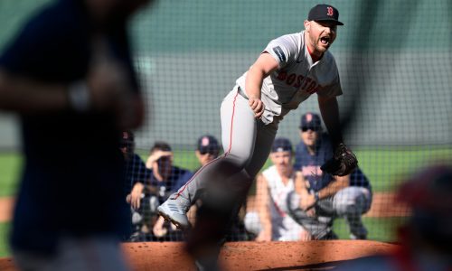 Veteran reliever takes step towards Red Sox debut with colorful performance