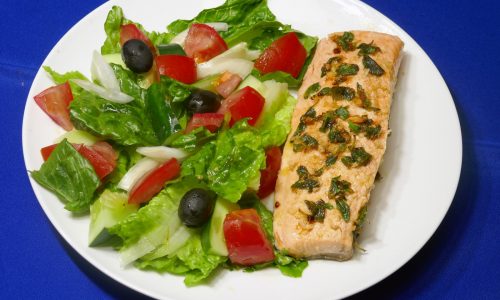 For a simple supper, make it Greek salmon