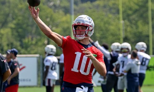 Patriots QB Drake Maye has best padded practice of young NFL career