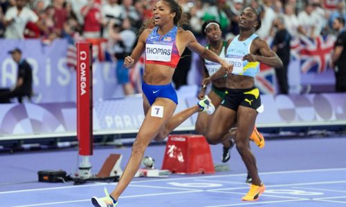 Harvard-grad Gabby Thomas sprints to 200-meter gold medal for the United States