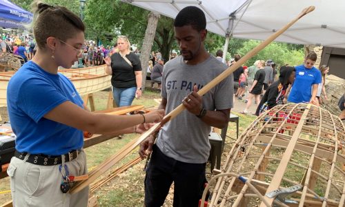 St. Paul Mayor Melvin Carter visits Urban Boatbuilders, a St. Paul nonprofit turning 30