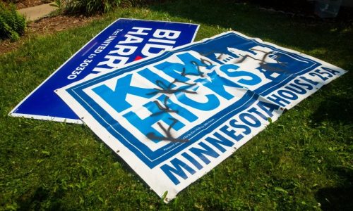Rochester legislator says Harris signs might have led to racist graffiti last weekend