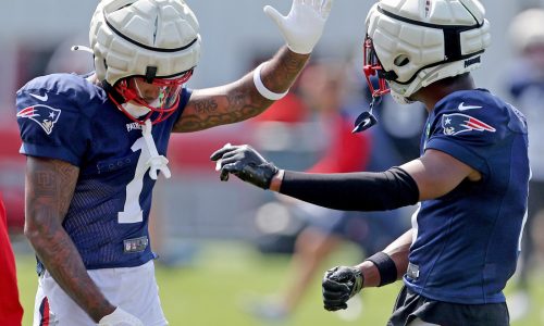 Patriots rookie receivers Ja’Lynn Polk, Javon Baker shine in Eagles joint practice