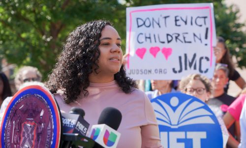 ‘Stop Evicting Children’: Rally Calls to End Shelter Deadlines for Migrants As New School Year Starts