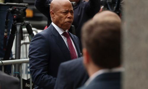 NYC Mayor Eric Adams arrives at court in illegal-contributions case