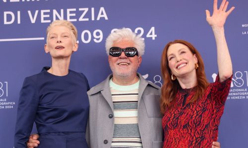 Swinton, Moore give Almodovar fan treatment at Venice