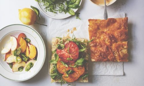 Easy weeknight meals: Tomato, Peach and Tahini Sandwiches for summer