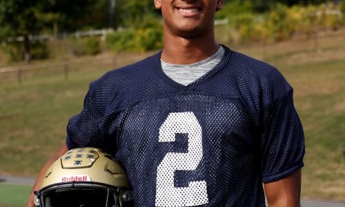 Aidan Williams blasting off for the powerful Needham Rockets