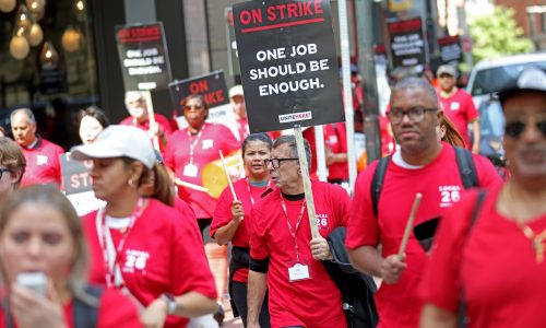 1,200 workers at four more Boston hotels go on strike