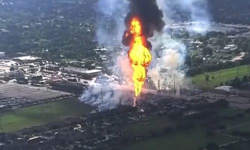 A pipeline has exploded and is on fire in a Houston suburb, forcing evacuations [+video]