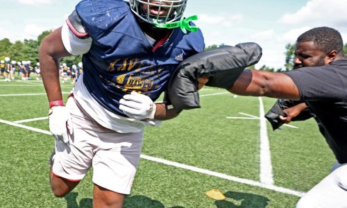 Xaverian lineman Amedee big hit on, off the football field