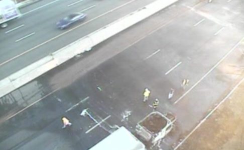 One person taken to hospital following tractor-trailer fire on I-95