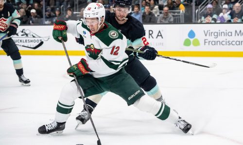 Wild get Matt Boldy back into practice