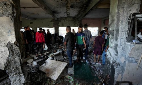 An Israeli strike on a school-turned-shelter in Gaza kills at least 27 people