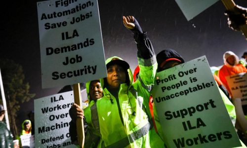 Dockworkers go on a strike that could reignite inflation and cause shortages in the holiday season