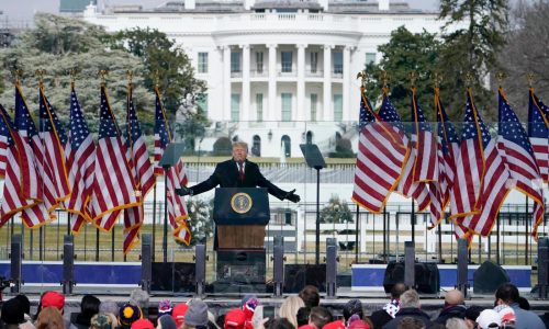 Harris is speaking at the same spot where Trump fanned anger on Jan. 6, 2021. Here’s what happened