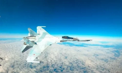 NORAD Shows Dramatic Video of Russian Fighter Jet Flying Close to Aircraft Off Alaska