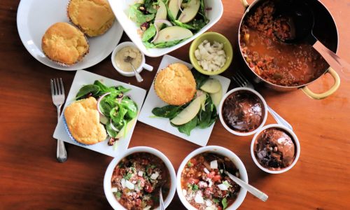 With a simple salad and dessert, this small-batch chili feeds 2 for under $15