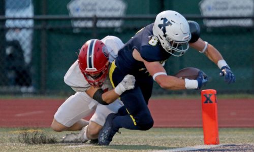 Xaverian pulls off late stand to hand Central Catholic 28-20 loss