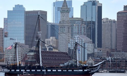USS Constitution sails the Boston Harbor for 227th birthday