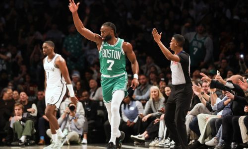 After familiar slow start, Celtics flip script on Nets in blowout win