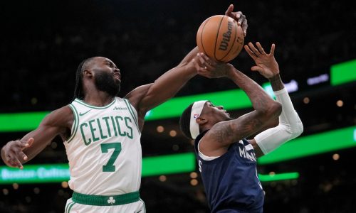 Jaylen Brown shines early, late as Celtics hold off Timberwolves