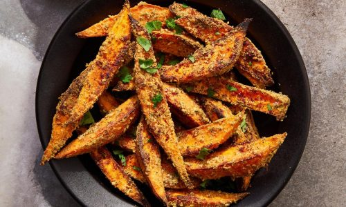 Ditch the cloying casserole for tahini-roasted sweet potatoes with za’atar