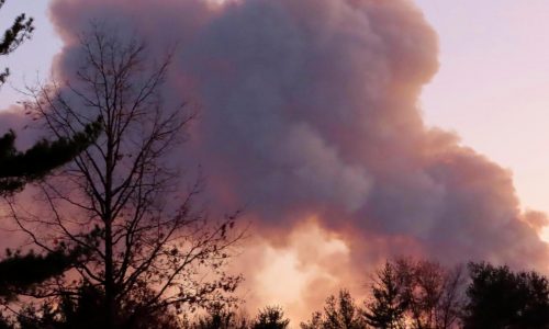 Fire crews on both US coasts battle wildfires, 1 dead; Veterans Day ceremony postponed
