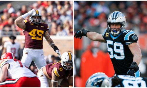 Gophers football: NFL great Luke Kuechly helps out Cody Lindenberg