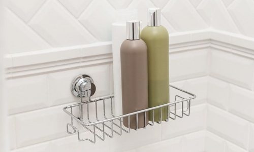Keep your bath essentials organized with these corner shower caddies