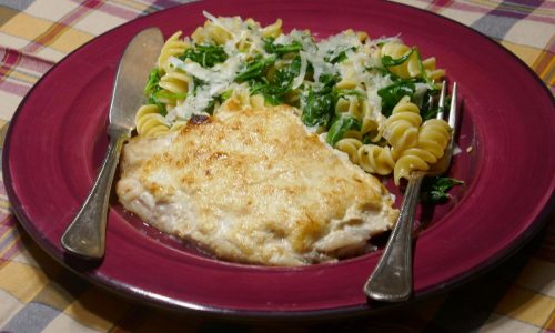 Quick Fix: Horseradish Crusted Snapper with Arugula Pasta