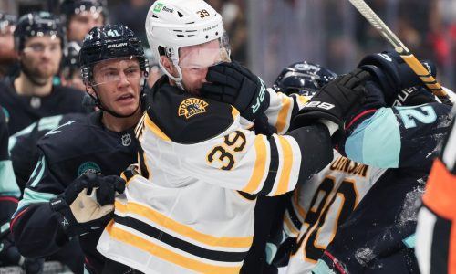 Bad start dooms Bruins again in 5-1 loss in Seattle